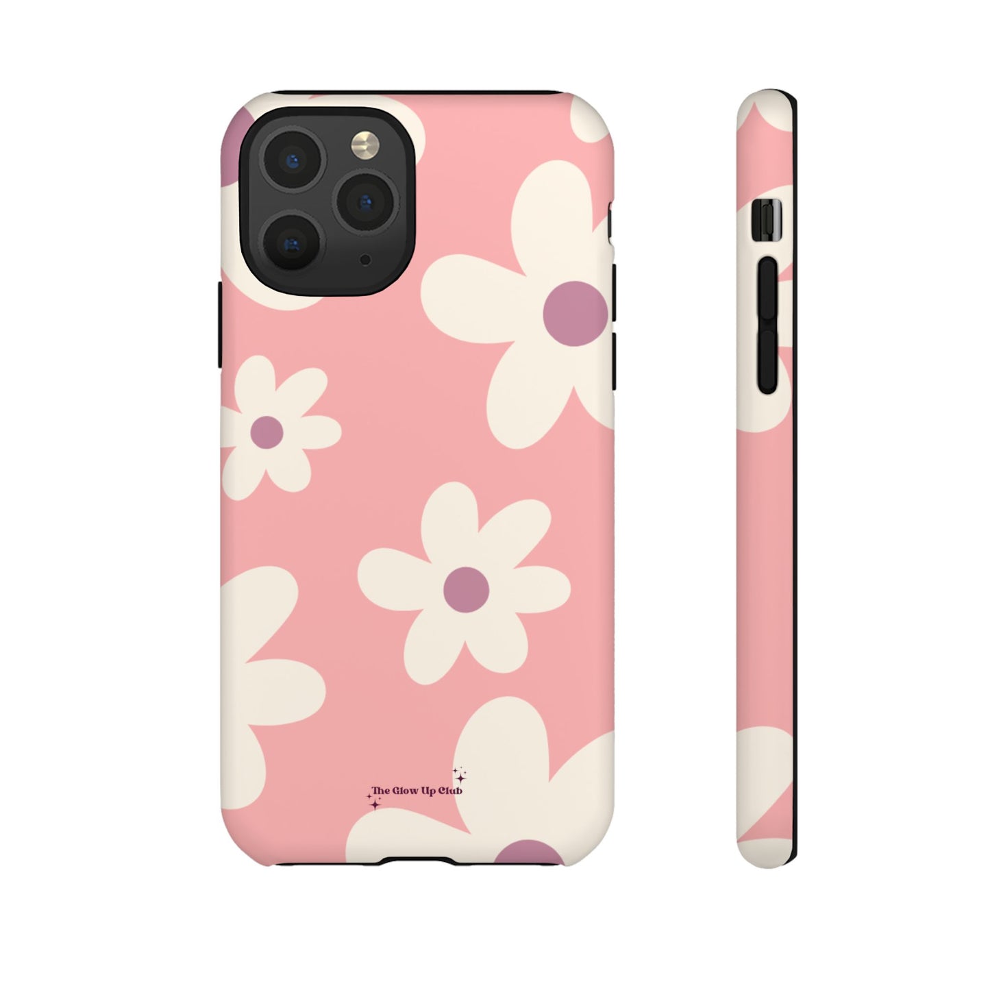 Floral pattern dark pink - tough case