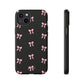 Crooked ribbon pattern black - tough case