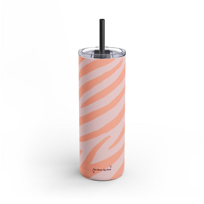 Zebra pink orange print Tumbler, 20oz