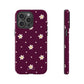 Flowers and dots burgundy - tough case