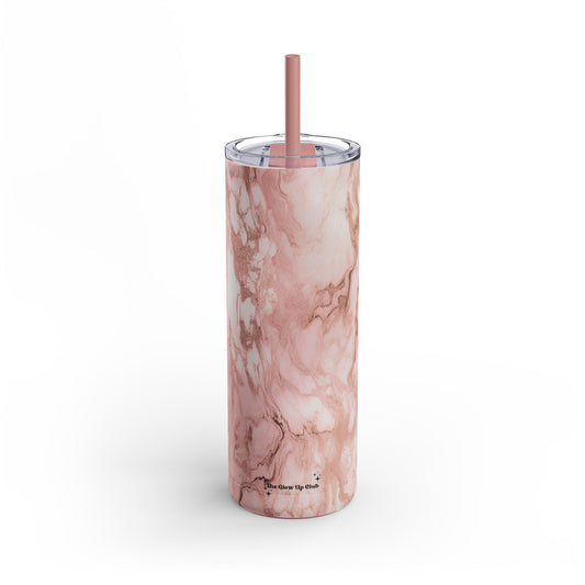 Pink marble Tumbler, 20oz