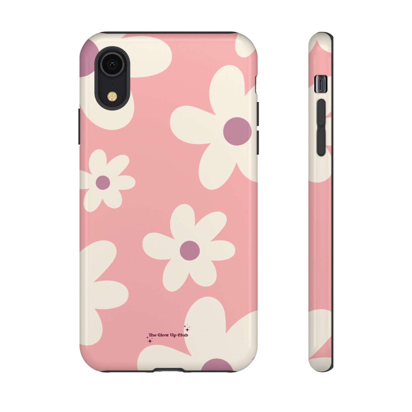 Floral pattern dark pink - tough case