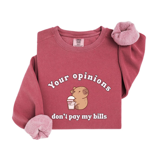 Your opinions don't pay my bills Sweatshirt