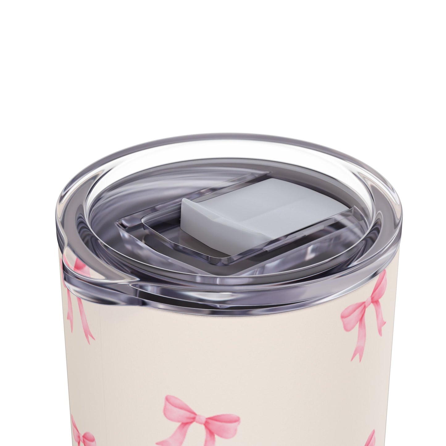 Crooked ribbon pattern cream Tumbler, 20oz