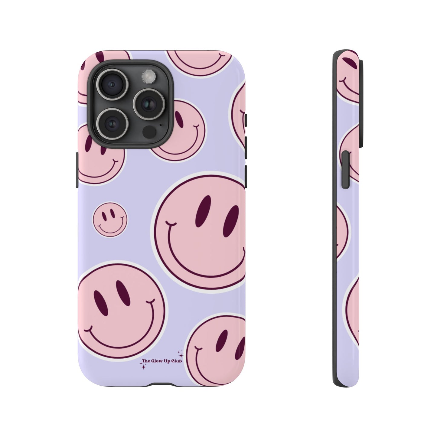 Smiley faces pink on purple - tough case