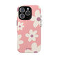 Floral pattern dark pink - tough case