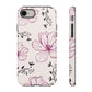 Realistic flowers black and purple - tough case