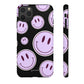 Smiley faces purple on black - tough case