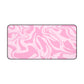 Pink abstract pattern - Desk Mat