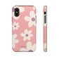 Floral pattern dark pink - tough case