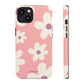 Floral pattern dark pink - tough case