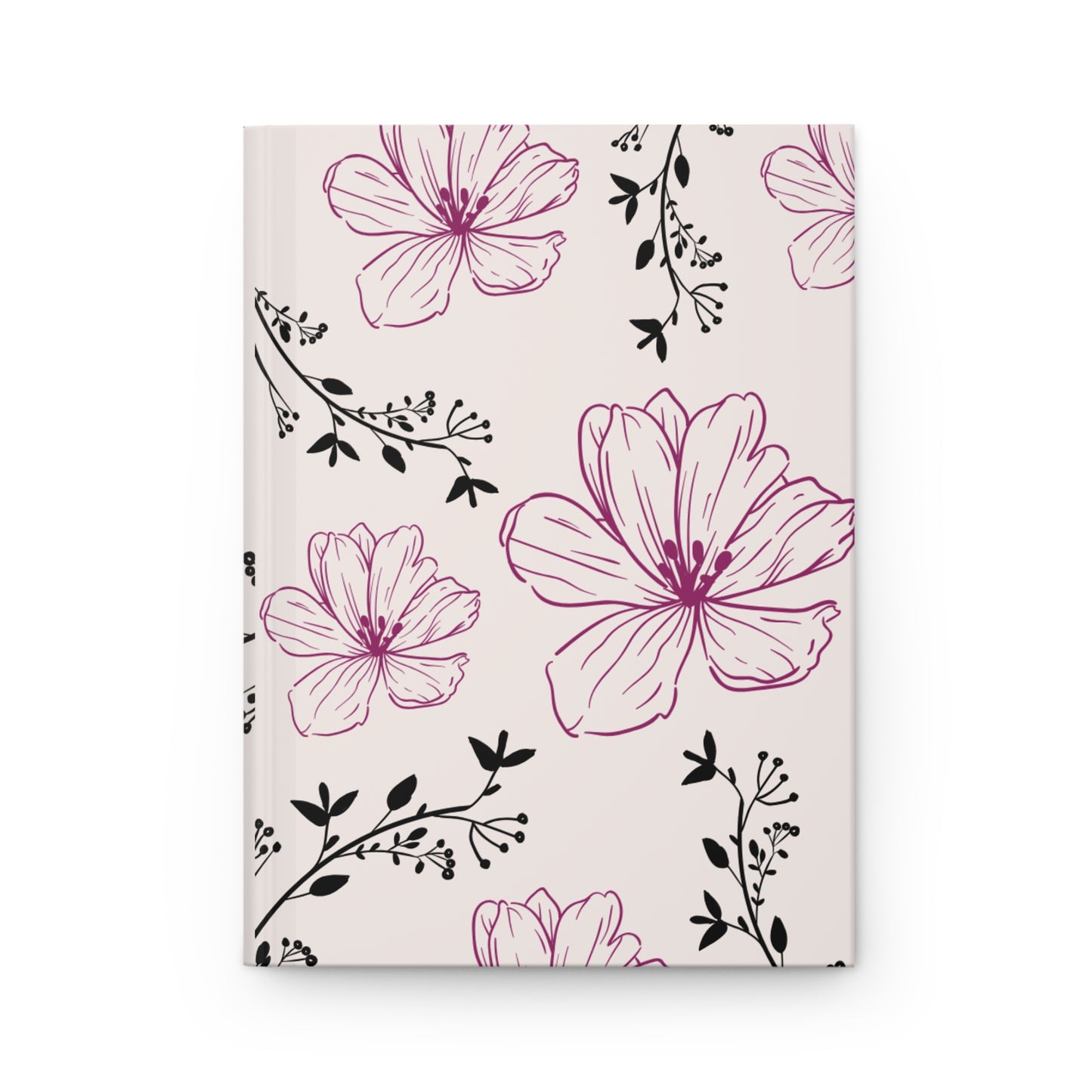 Realistic flowers cream Journal