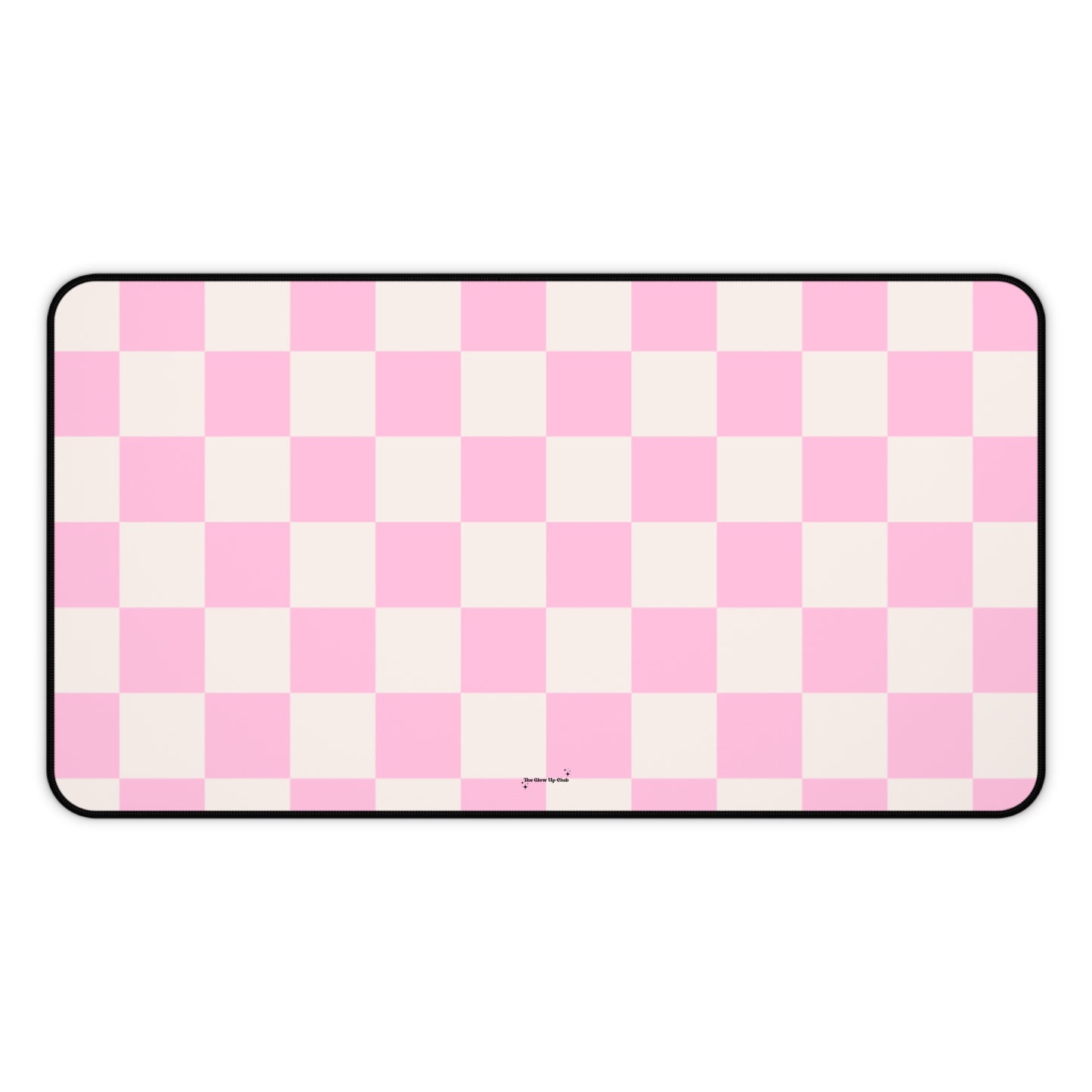 Bright pink checkers - Desk Mat