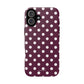 Burgundy cream dots - tough case