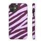 Zebra print purple - tough case