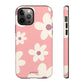 Floral pattern dark pink - tough case