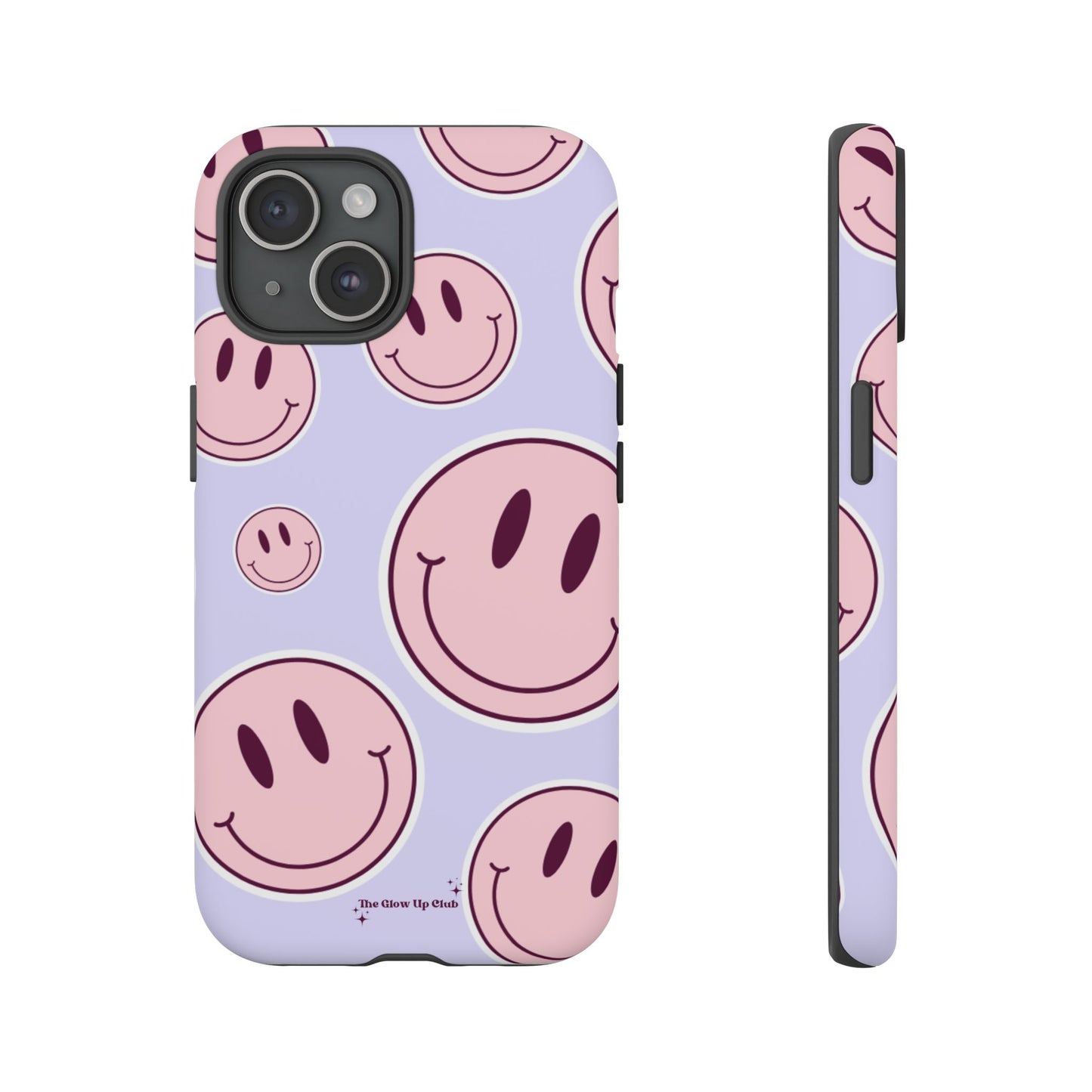 Smiley faces pink on purple - tough case