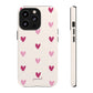 Cream heart pattern - tough case