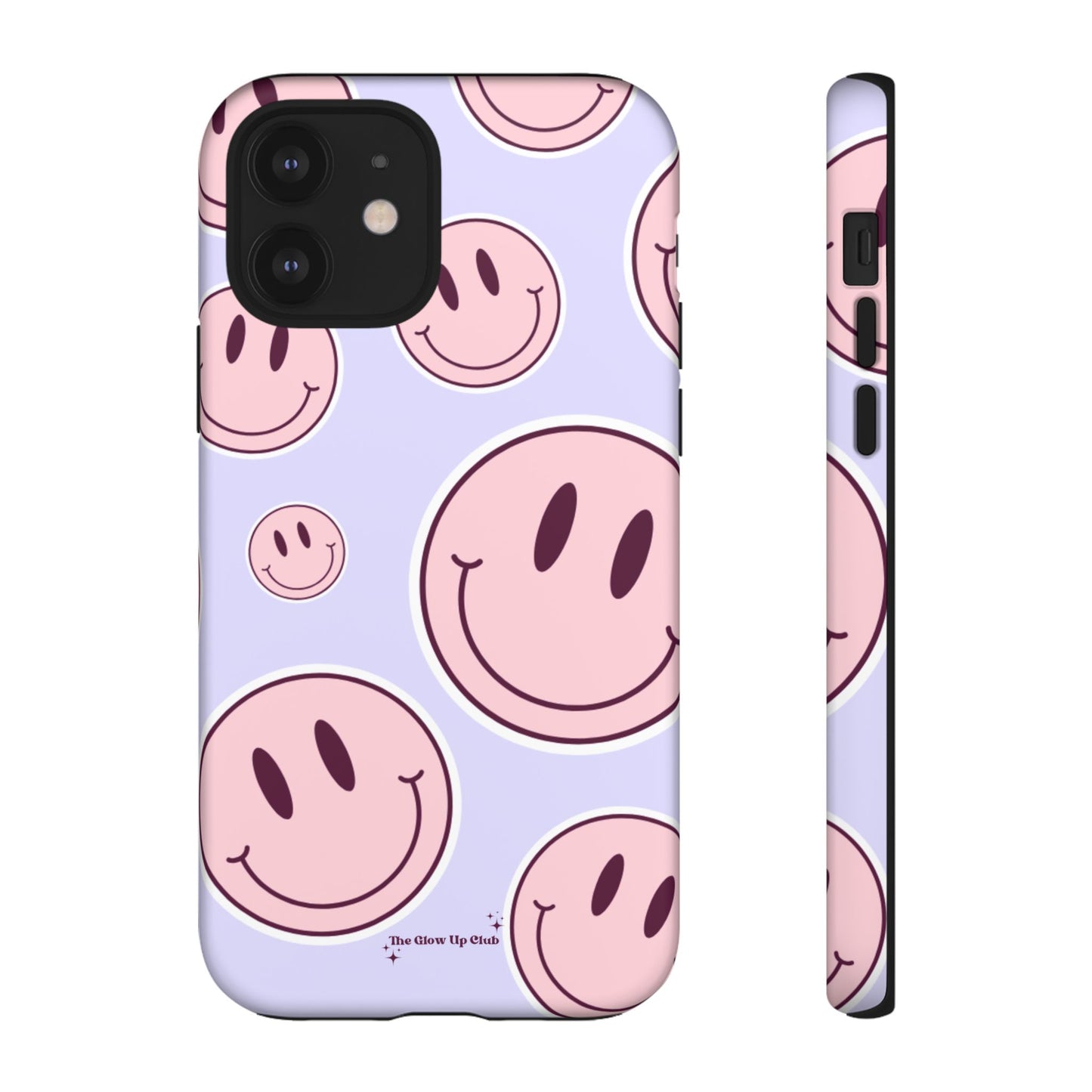 Smiley faces pink on purple - tough case