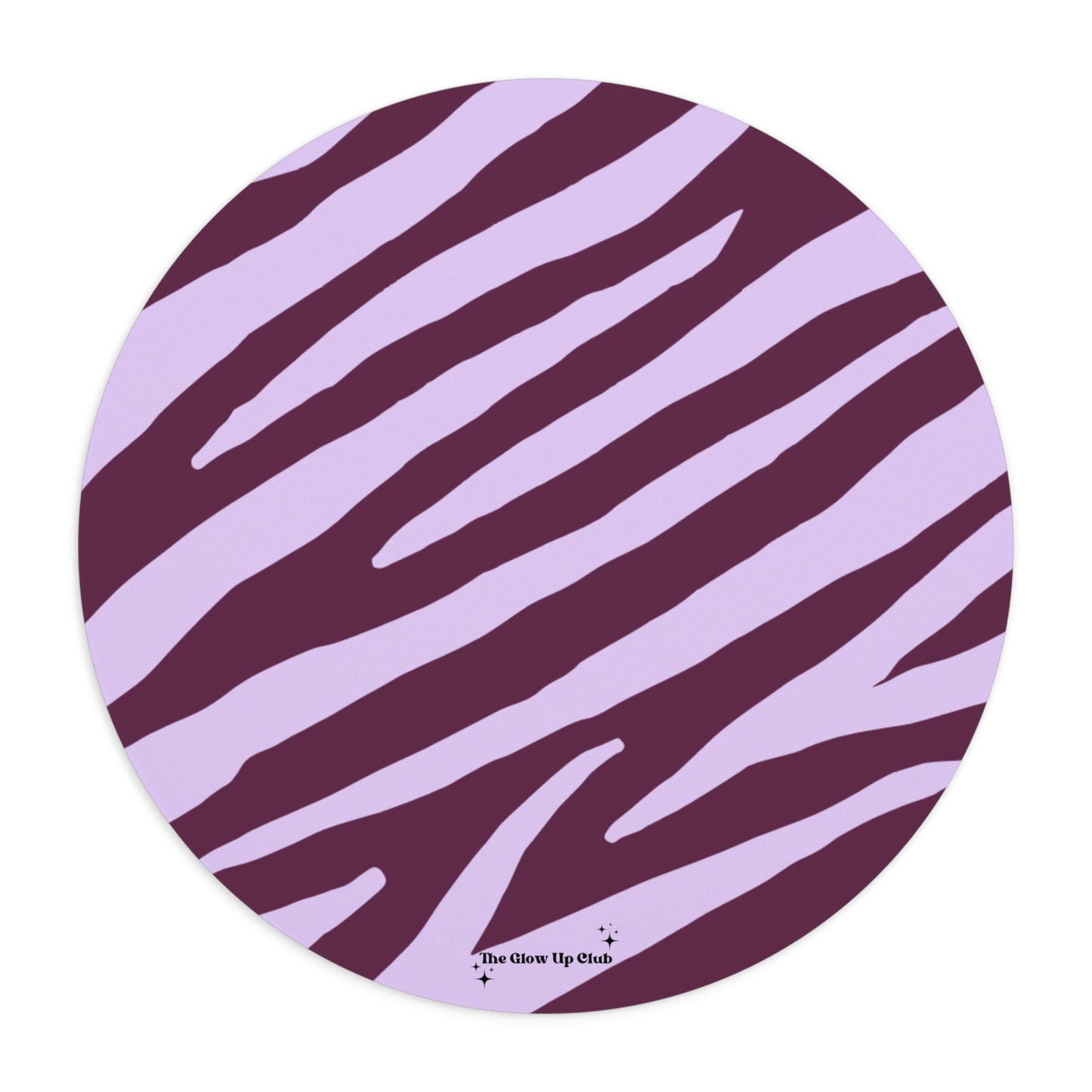 Zebra print purple - Round Small Mouse Pad