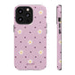 Flowers and dots pink - tough case