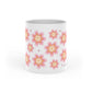 Retro flowers Heart-Shaped Mug