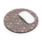 Small roses brown - Round Small Mouse Pad