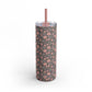 Small roses brown Tumbler, 20oz