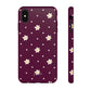 Flowers and dots burgundy - tough case