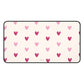 Cream heart pattern - Desk Mat