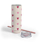 Cream heart pattern Tumbler, 20oz