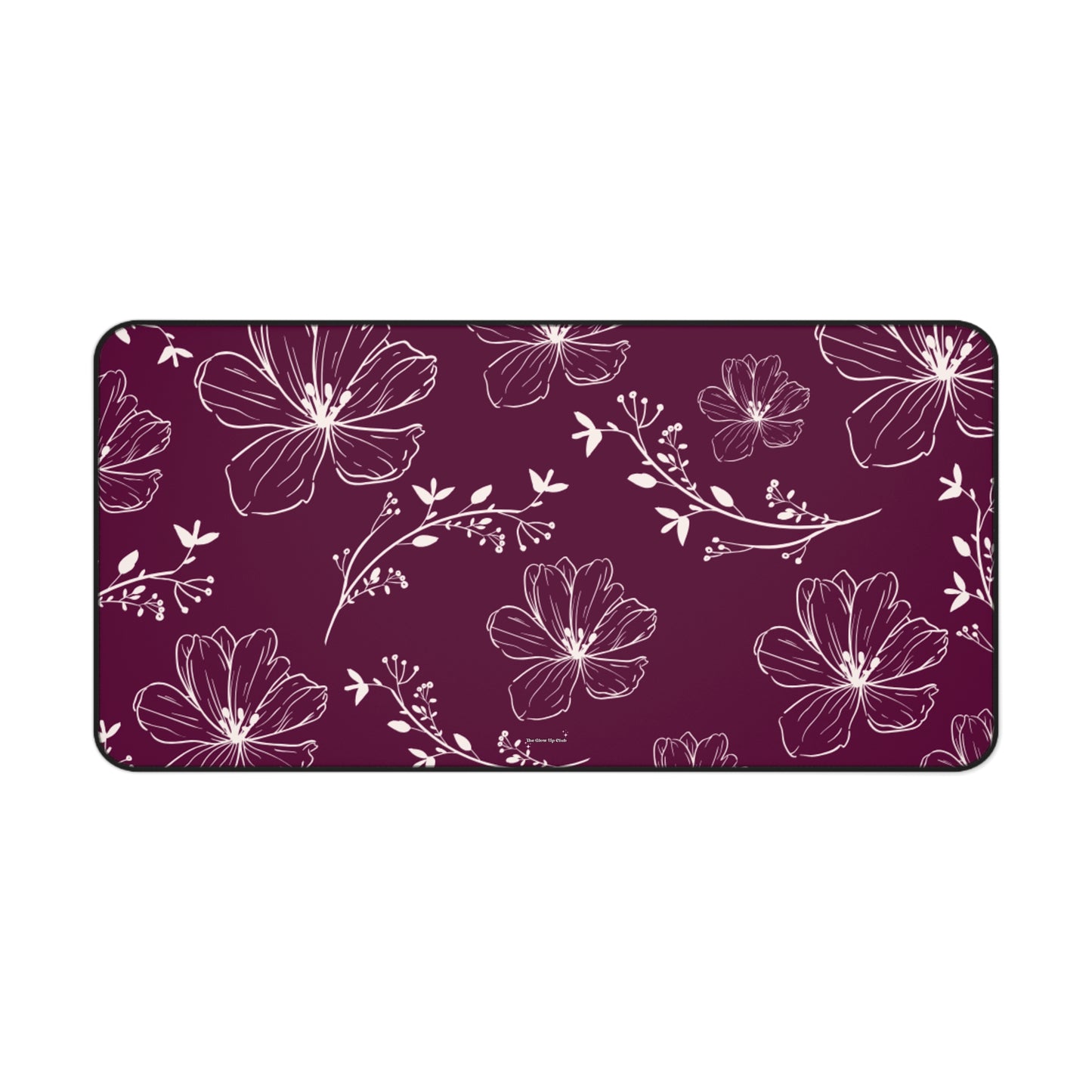 Realistic flowers burgundy - Desk Mat