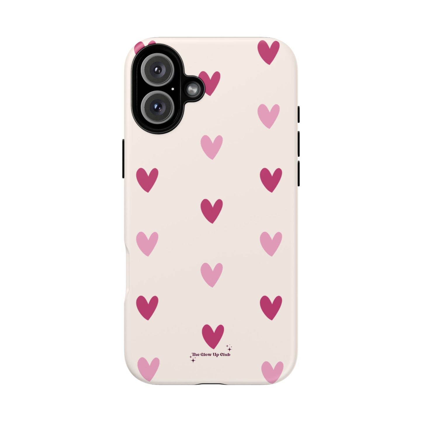 Cream heart pattern - tough case