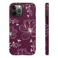 Realistic flowers burgundy - tough case