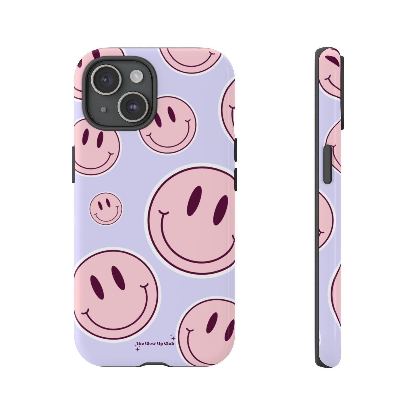 Smiley faces pink on purple - tough case