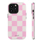 Pink white checkers - tough case