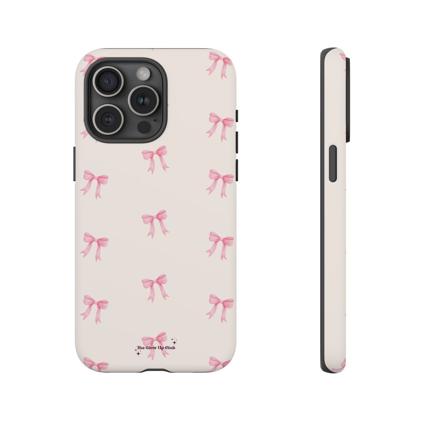 Crooked ribbon pattern cream - tough case