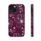 Realistic flowers burgundy - tough case