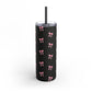 Crooked ribbon pattern black Tumbler, 20oz