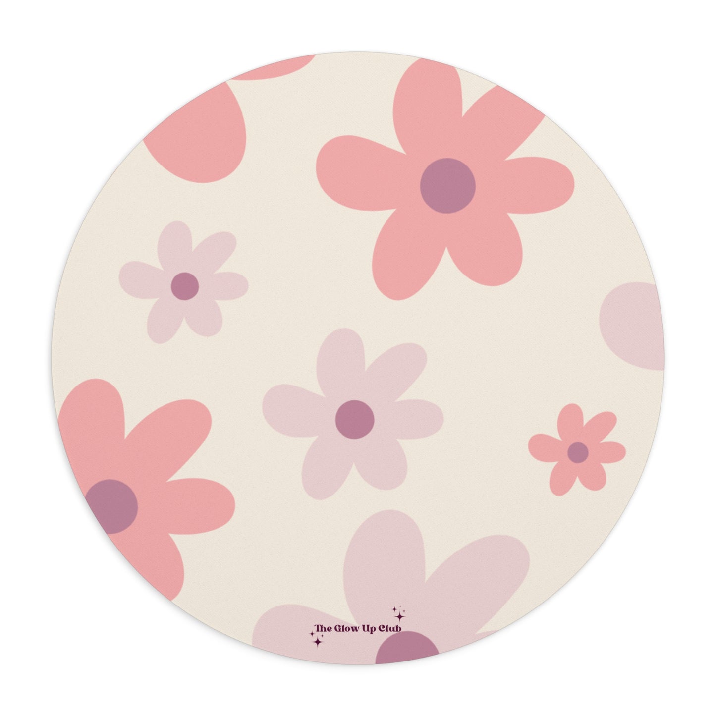 Mixed floral pattern - Round Small Mouse Pad