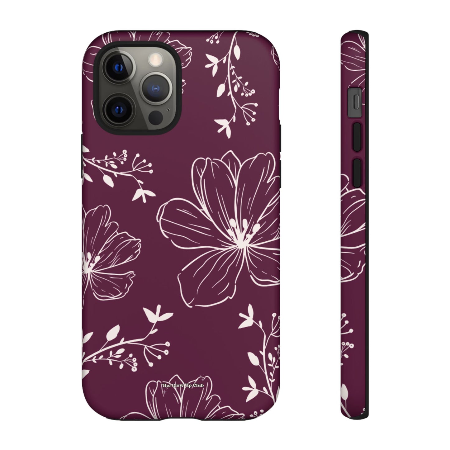 Realistic flowers burgundy - tough case