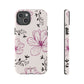 Realistic flowers black and purple - tough case