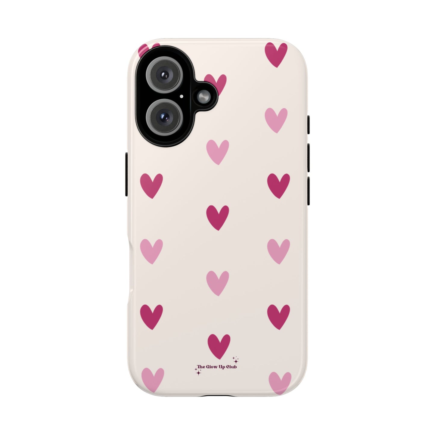 Cream heart pattern - tough case