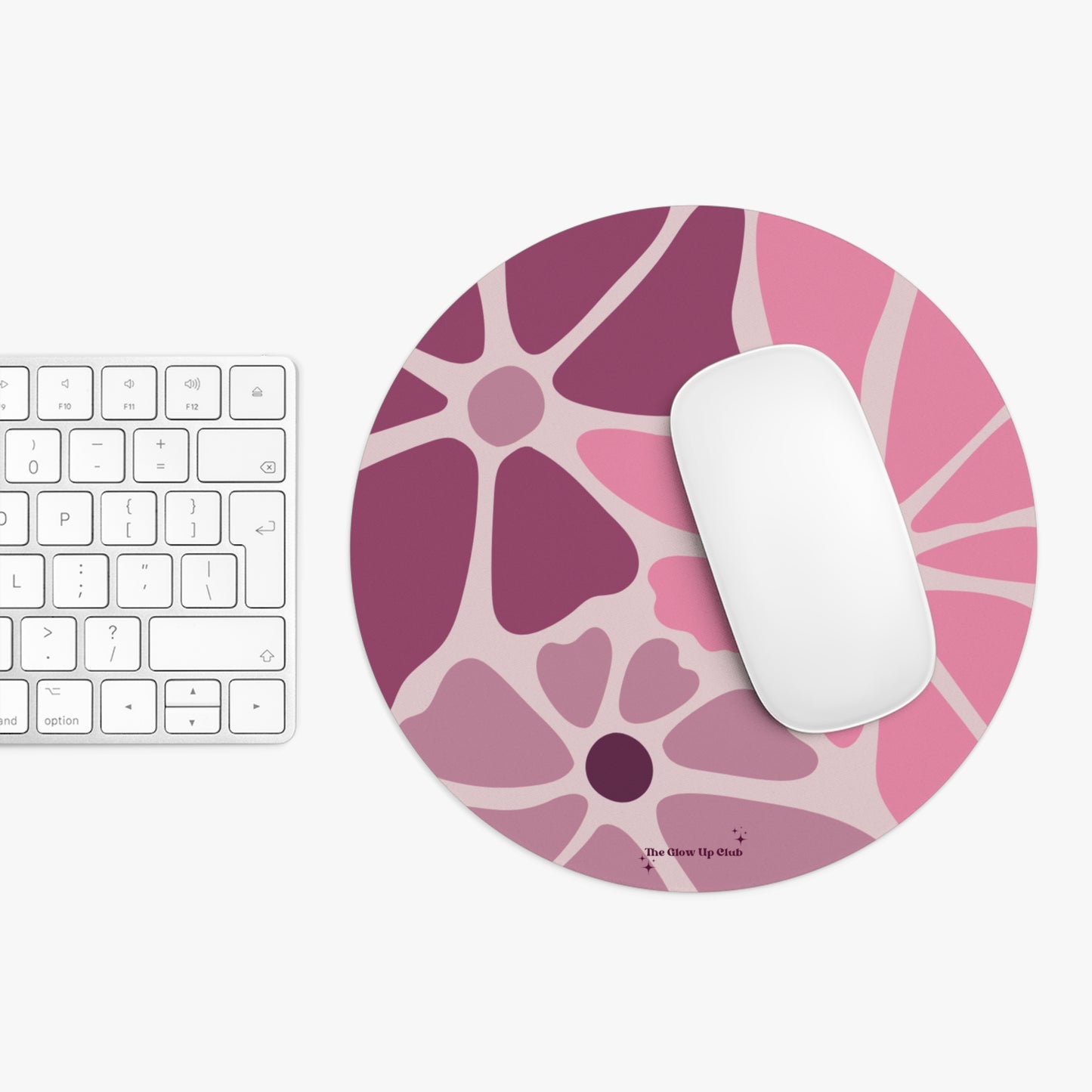 Abstract flowers - Round Small Mouse Pad