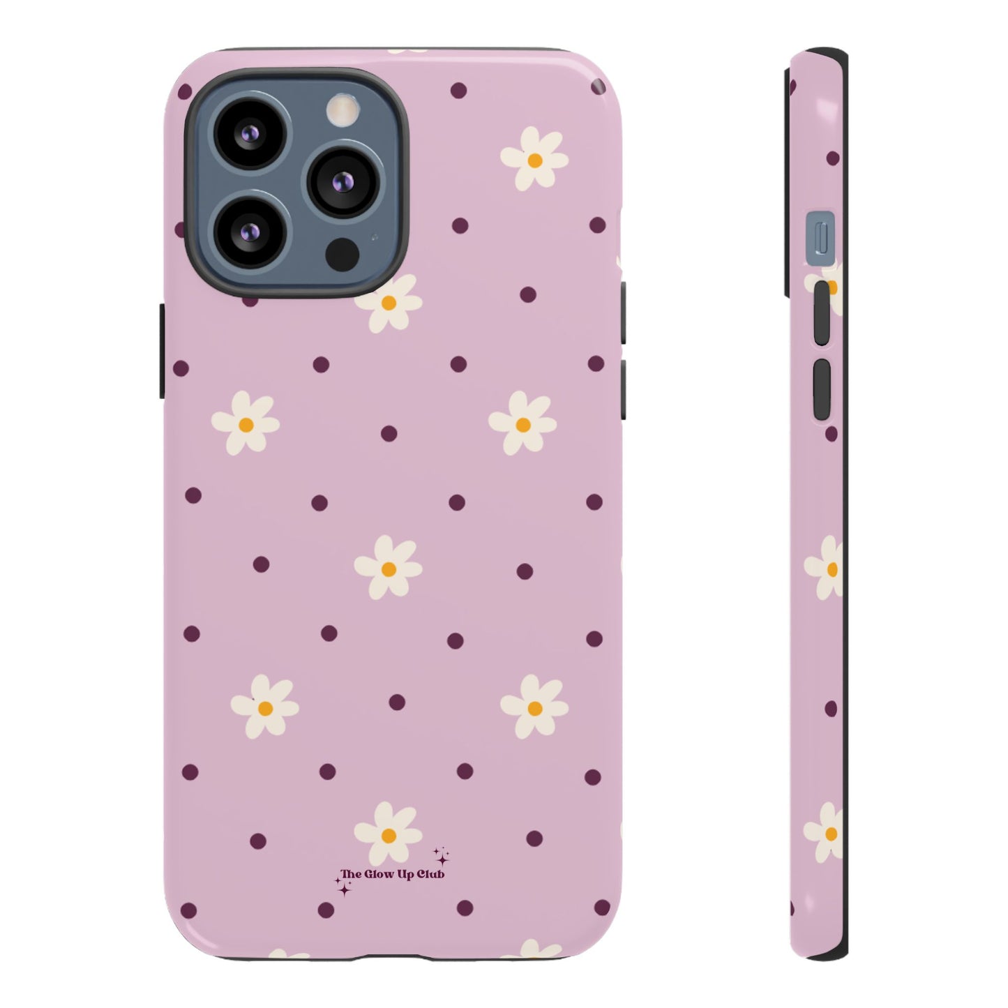 Flowers and dots pink - tough case