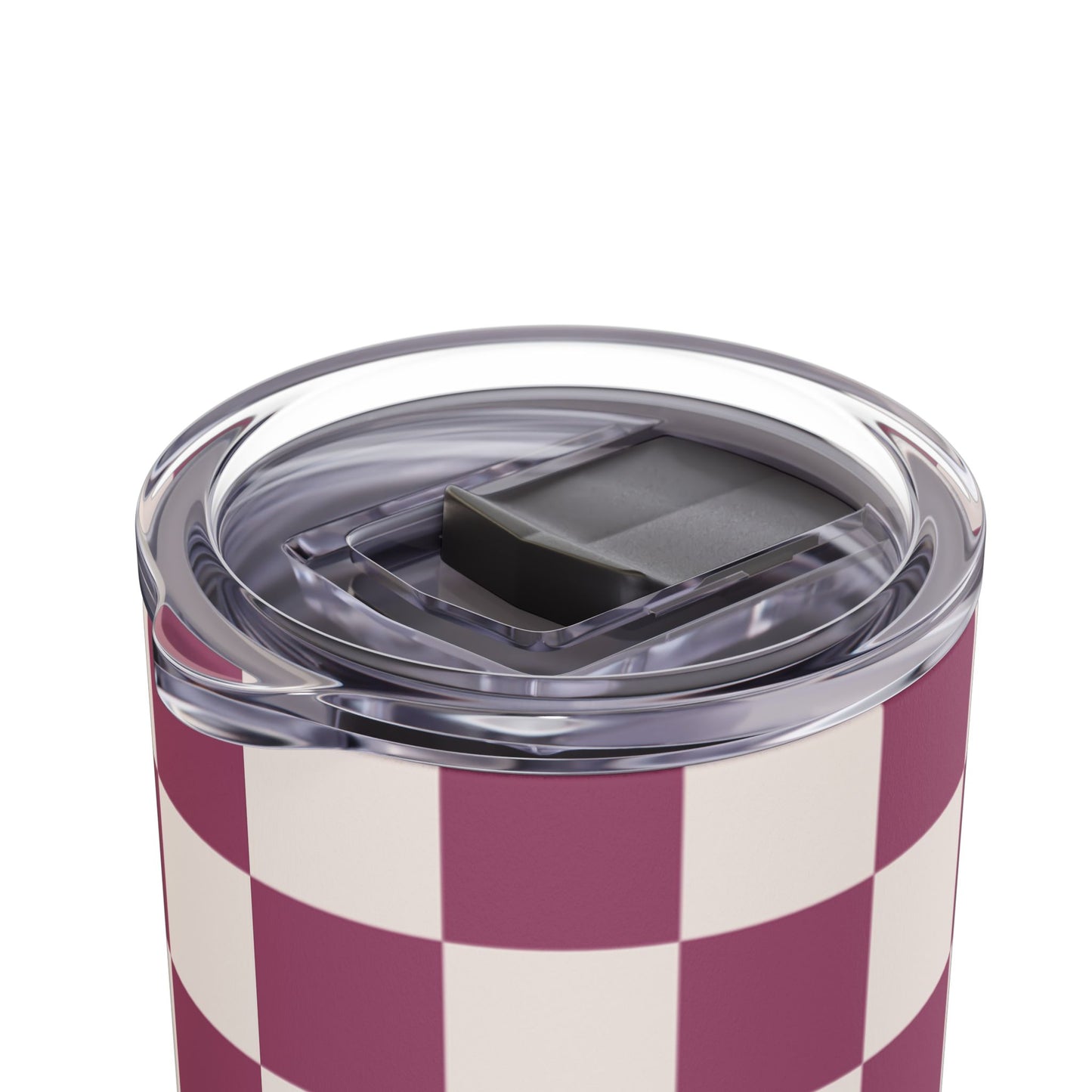 Burgundy checkers Tumbler, 20oz