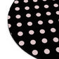 Black dots - Round Small Mouse Pad