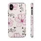 Realistic flowers black and purple - tough case