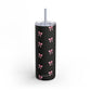 Crooked ribbon pattern black Tumbler, 20oz