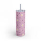 Flowers and dots pink Tumbler, 20oz